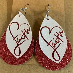 Faux leather earrings